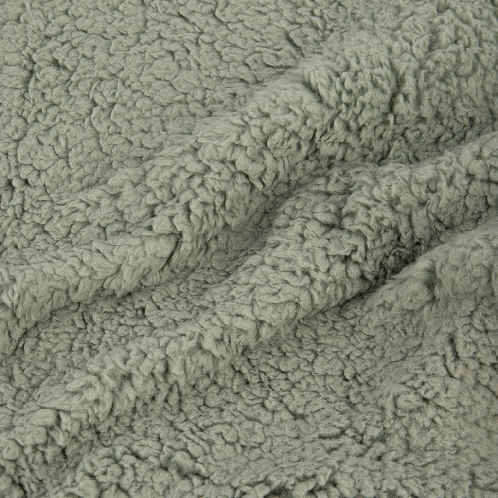 Manta de Tricot Trançando com Sherpa Verde ALASKA