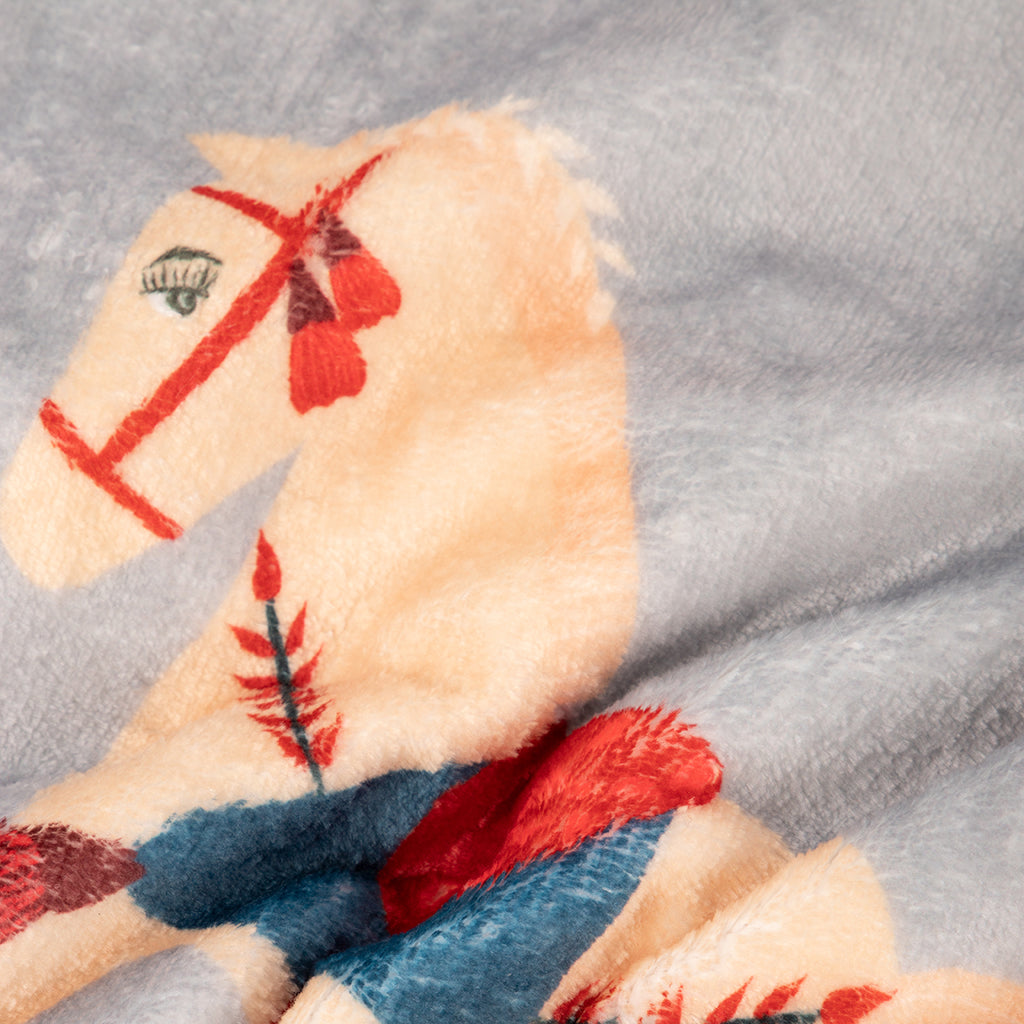 Manta com Sherpa Rocking Horse COZY