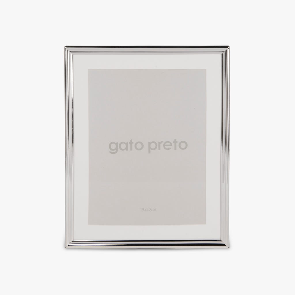 Moldura Lisa Prateada 15x20 SHINY & BRUSHED