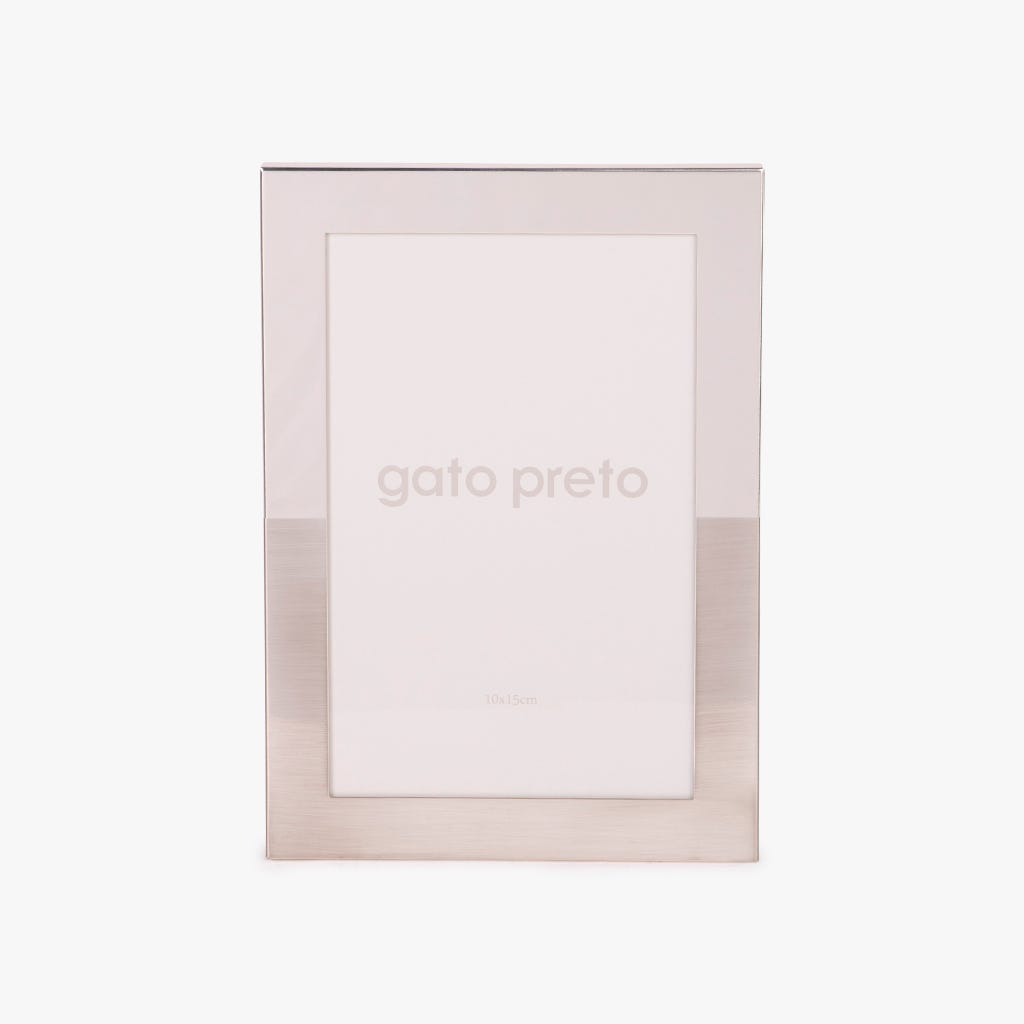 Moldura Tons Prateado 10x15 SHINY & BRUSHED