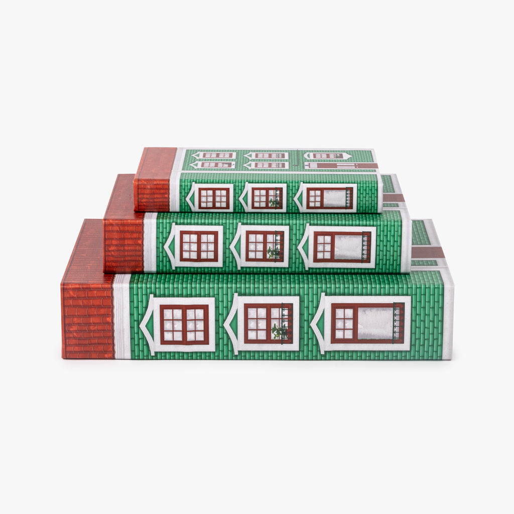 Green book box 26x17cm VILLAGE