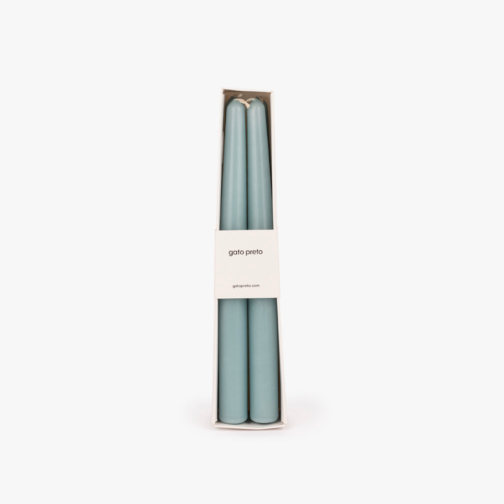 Conjunto de Velas Castiçal Azul Claro NOX