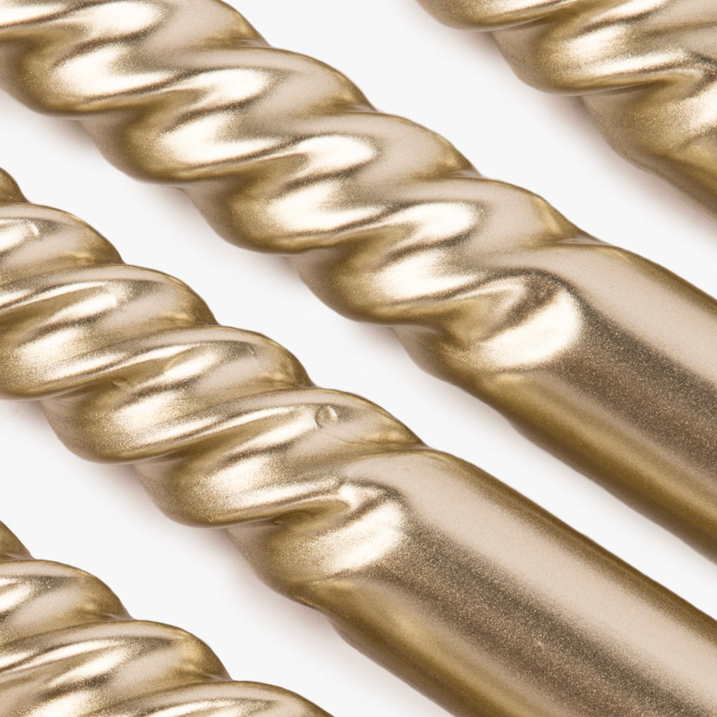Conjunto de Velas Castiçal Espiral Dourado MARSHMALLOW
