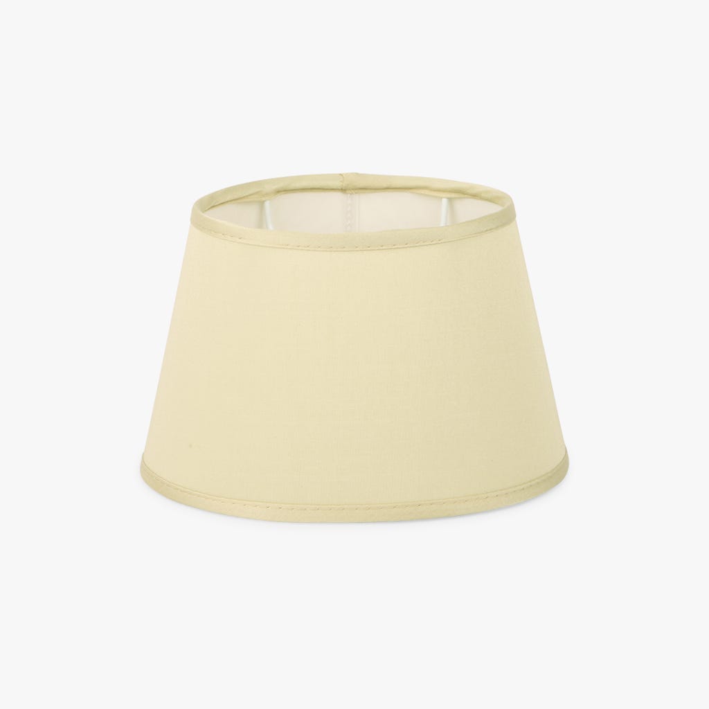 AbatJour Oval em Seda Bege D20,5cm