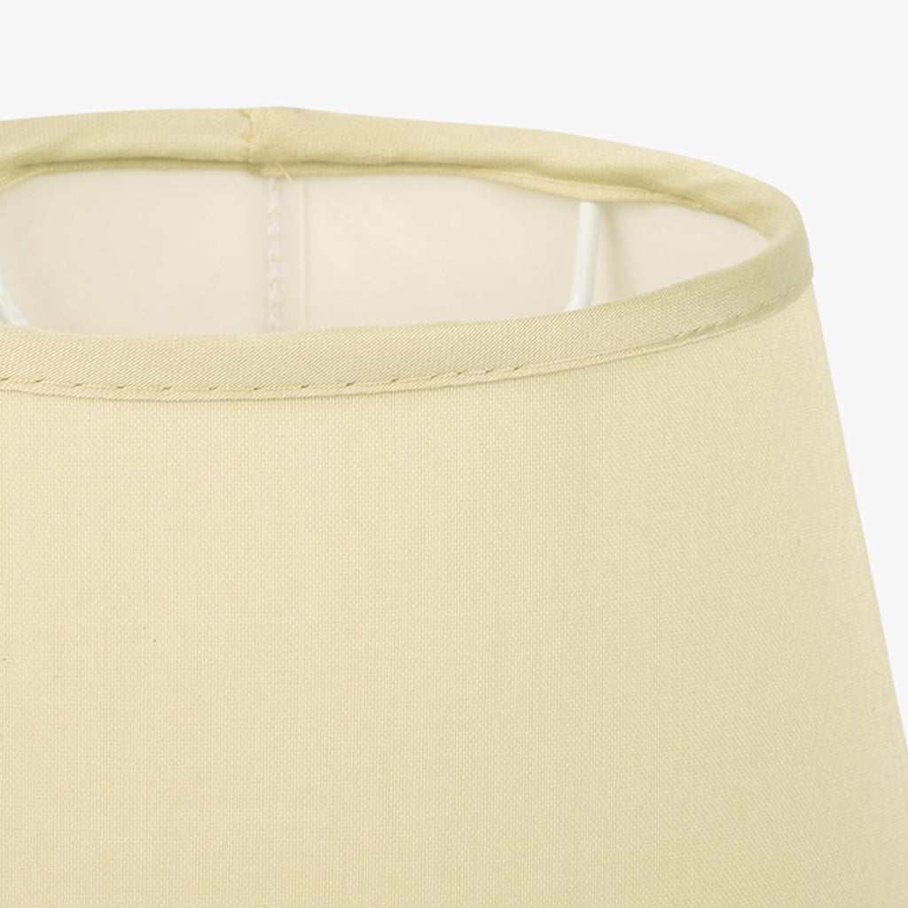 Abatjour ovale en soie beige