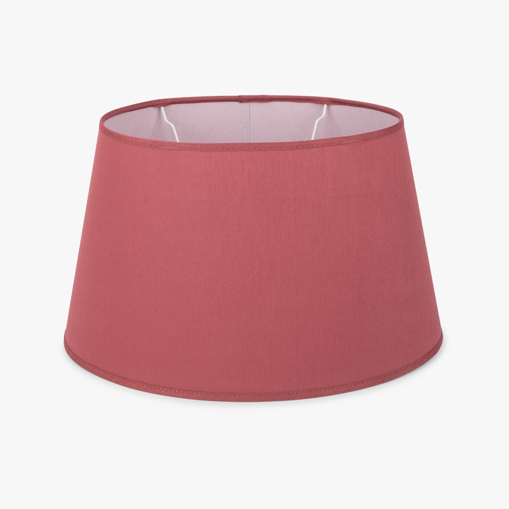 AbatJour Oval em Seda Vermelho Dcm