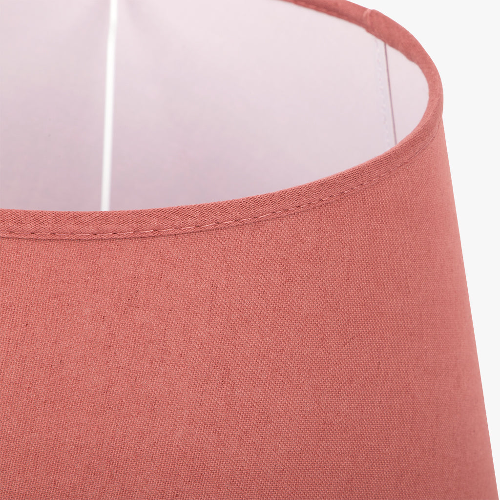 Abatjour tambour rouge lin