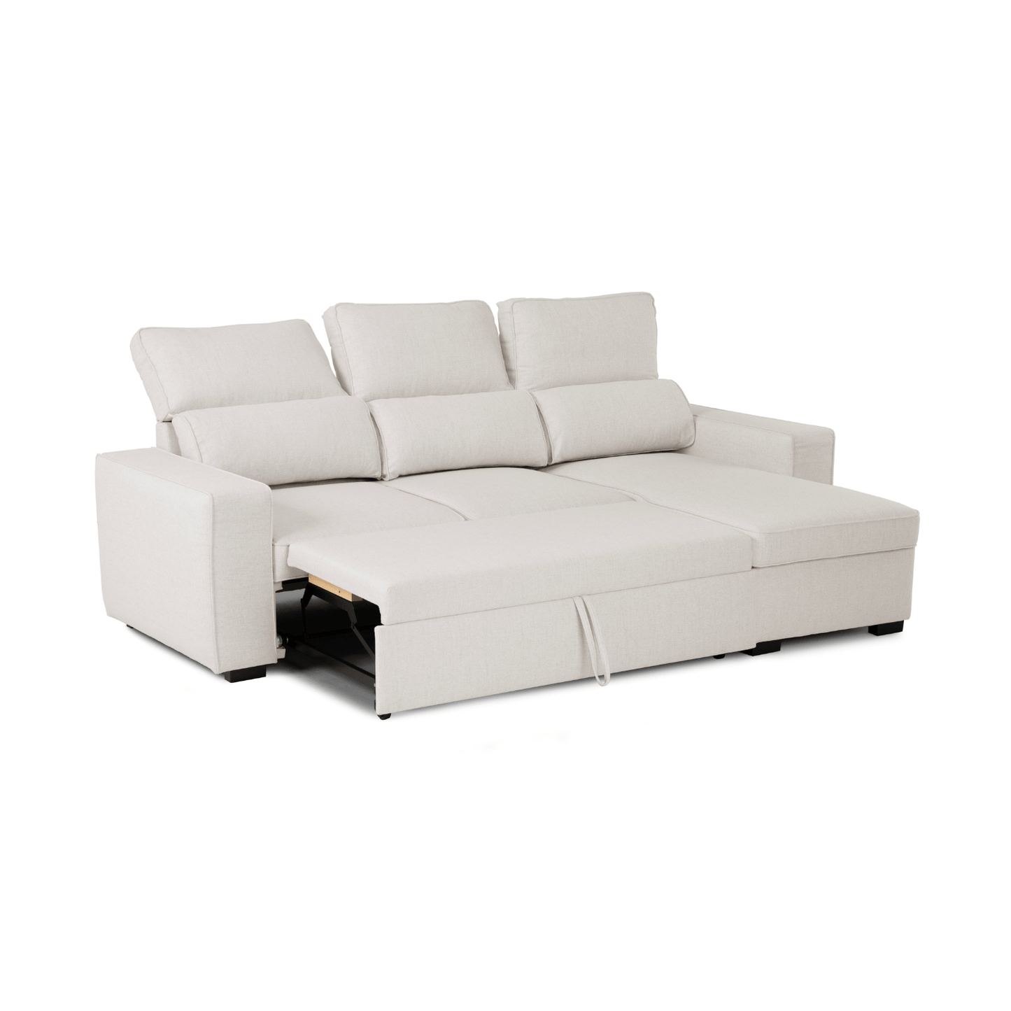 Sofá - Cama 4 Lugares com Chaise Longue Reversível e Arrumação - HarperC1536BFSRG8242_C24