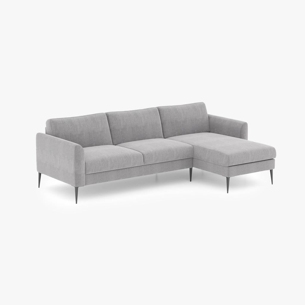 Sofá chaise longue gris CRUISE