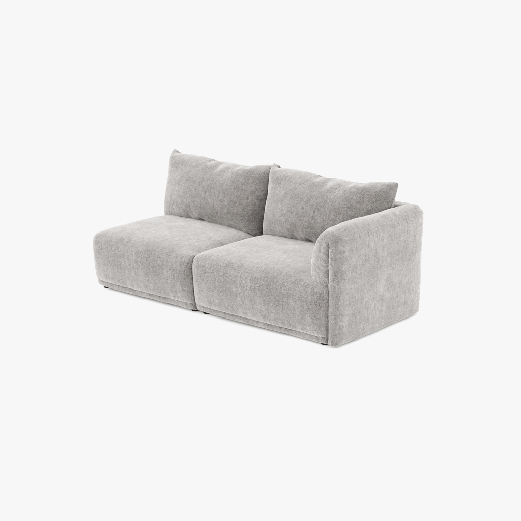 Módulo de sofá pouf cinza COTILLARD