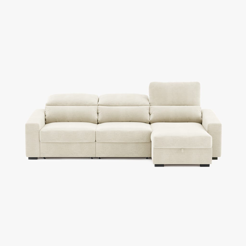 Canapé méridienne beige KEEN