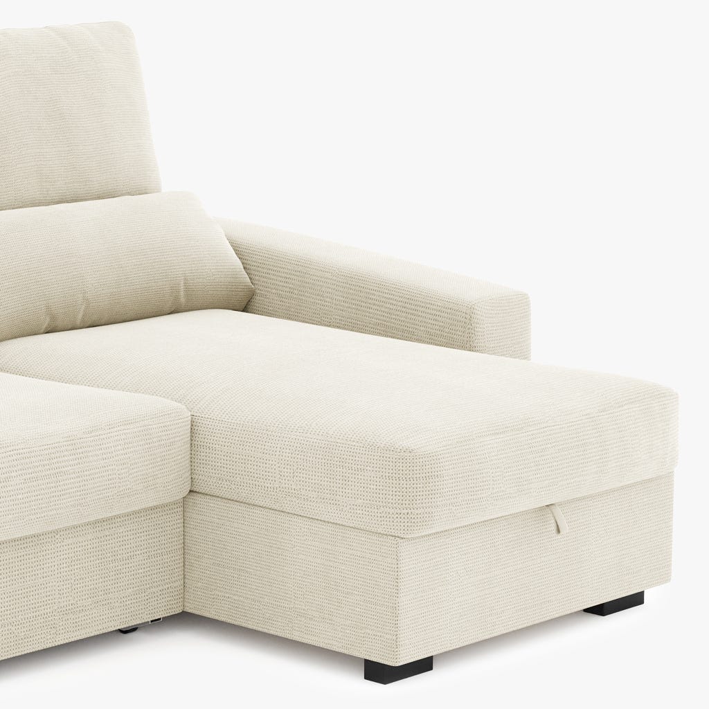 Canapé méridienne beige KEEN