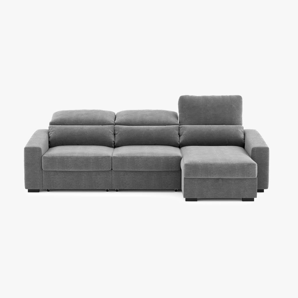 Sofá chaise-longue antracite KEEN