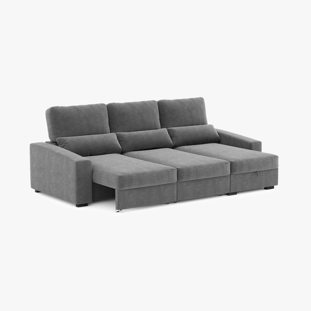 Sofá chaise-longue antracite KEEN