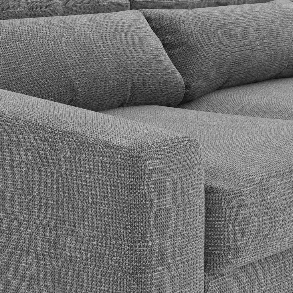 Sofá chaise-longue antracite KEEN