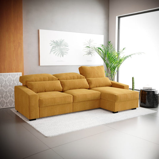 Yellow chaise longue sofa KEEN