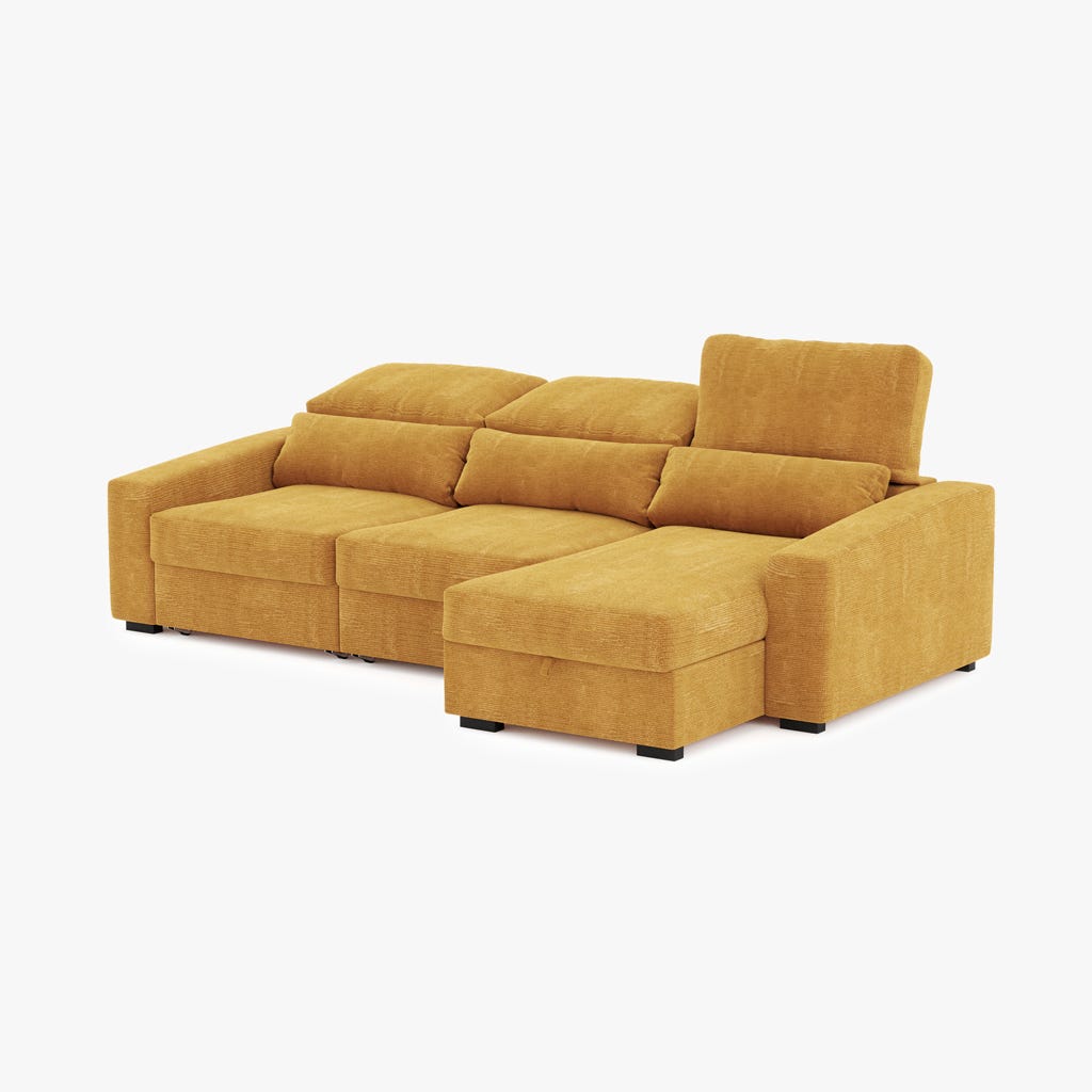 Canapé méridienne jaune KEEN
