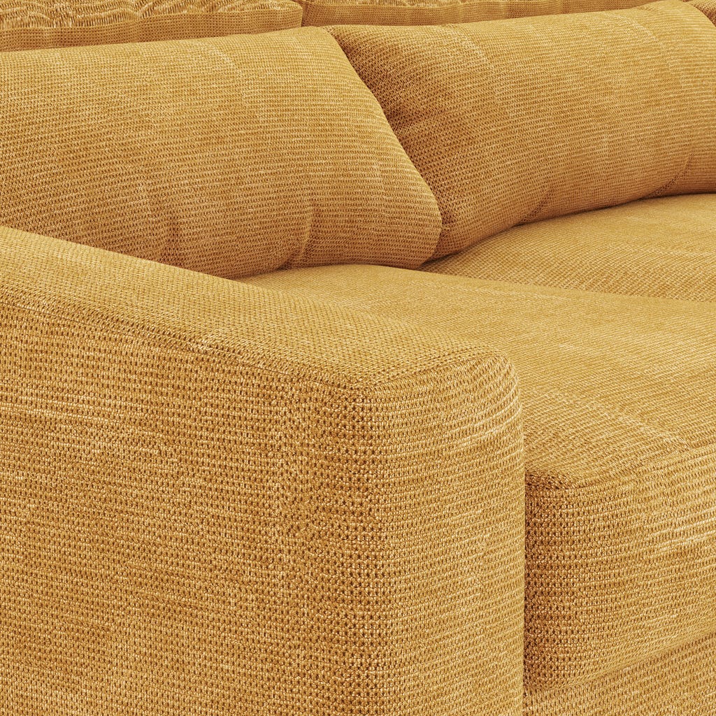 Sofá chaise-longue amarelo KEEN