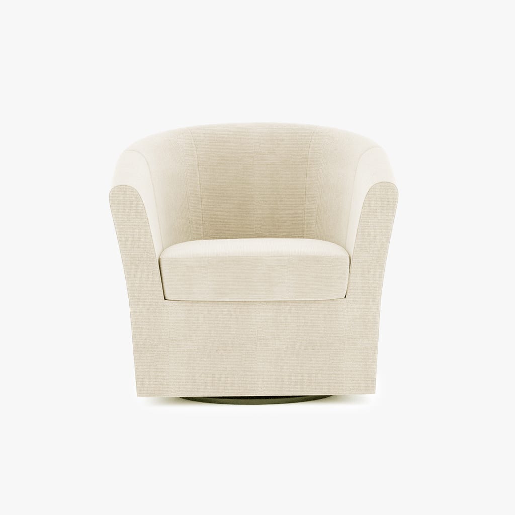 Fauteuil pivotant beige DUPARC