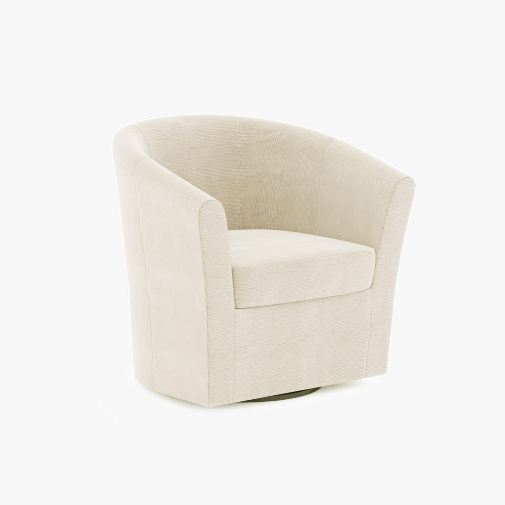 Fauteuil pivotant beige DUPARC