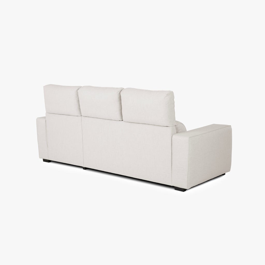 Sofá cama com chaise longue bege SANDLER