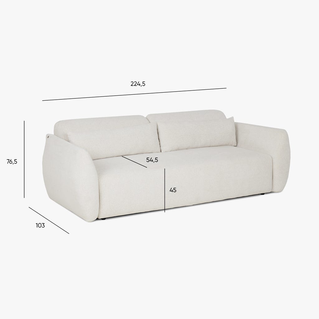 Sofá cama beige BARDOT
