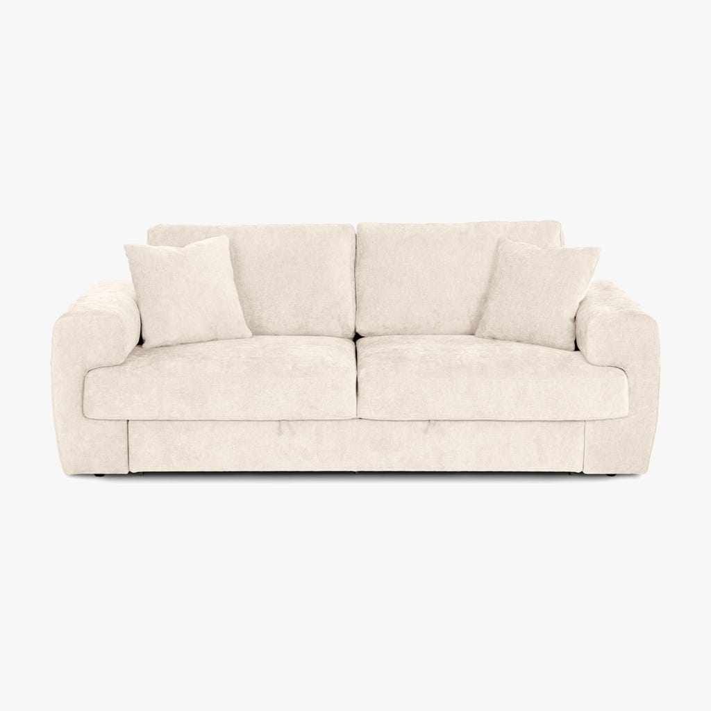 Beige sofa with drawer MOORE