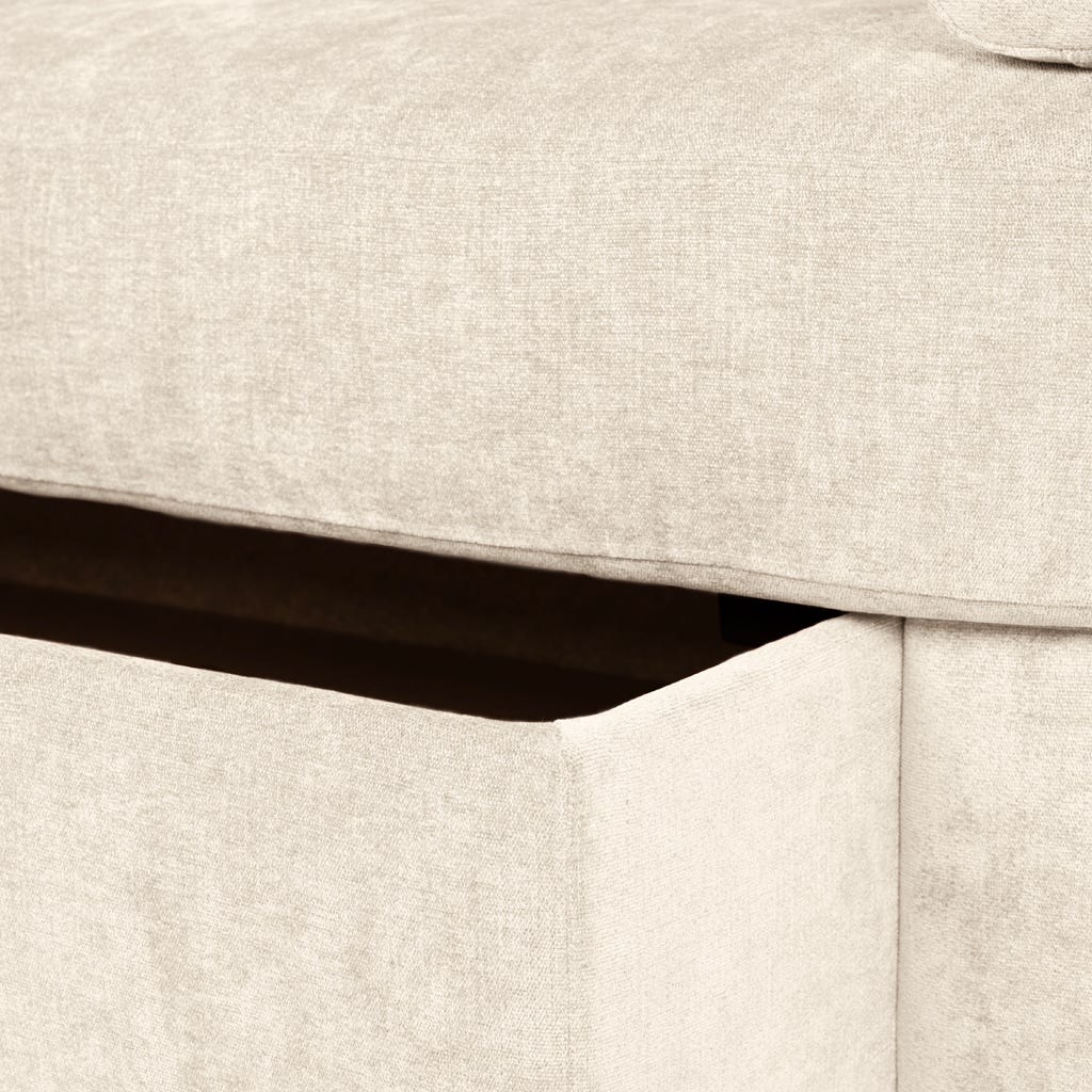 Beige sofa with drawer MOORE