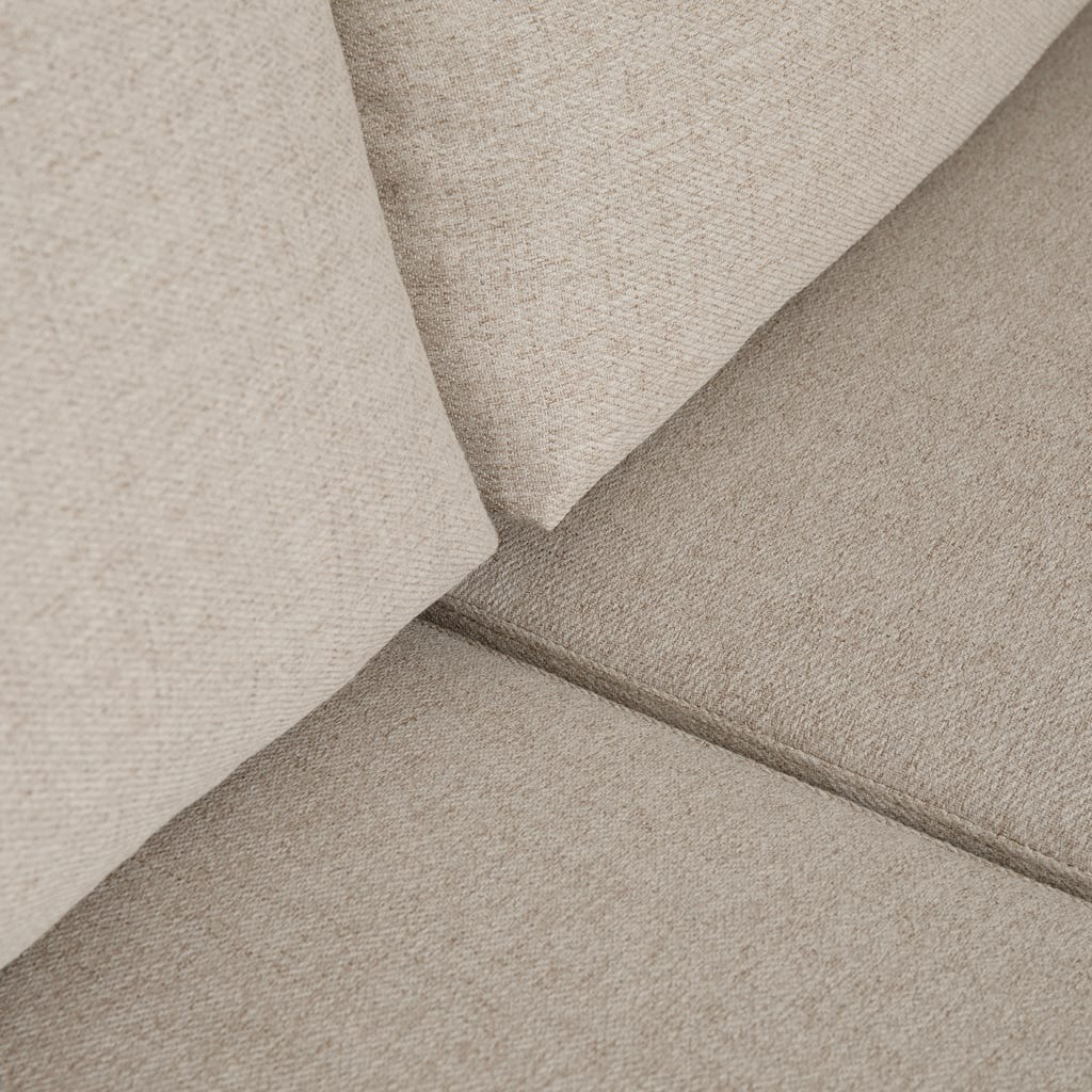 Beige sofa with left-hand pouf CRAIG