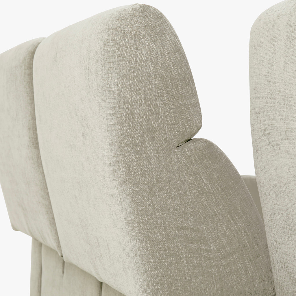 Sofá chaise longue direita bege BARDEM