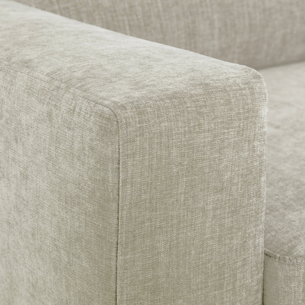 Sofá chaise longue direita bege BARDEM