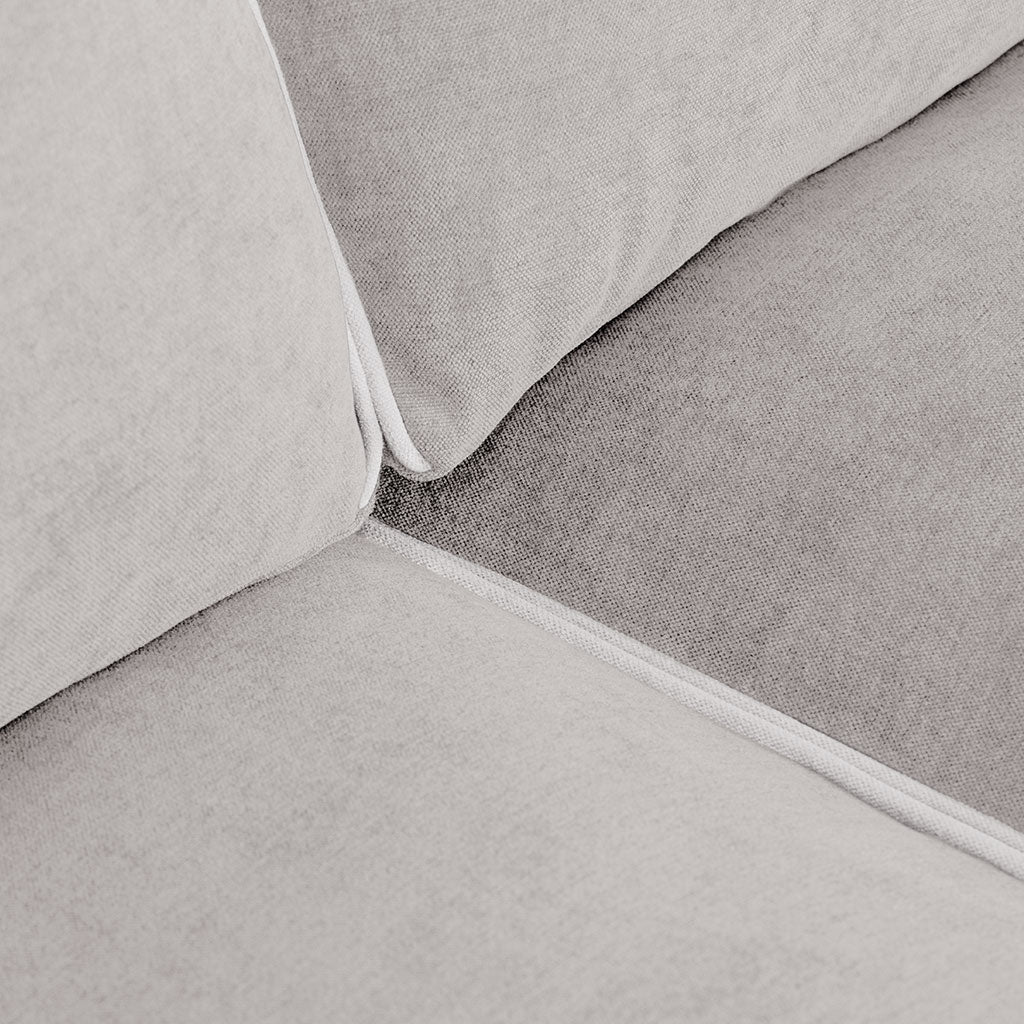 Sofá 3 Lugares Taupe com perfis em Bege SPENCER