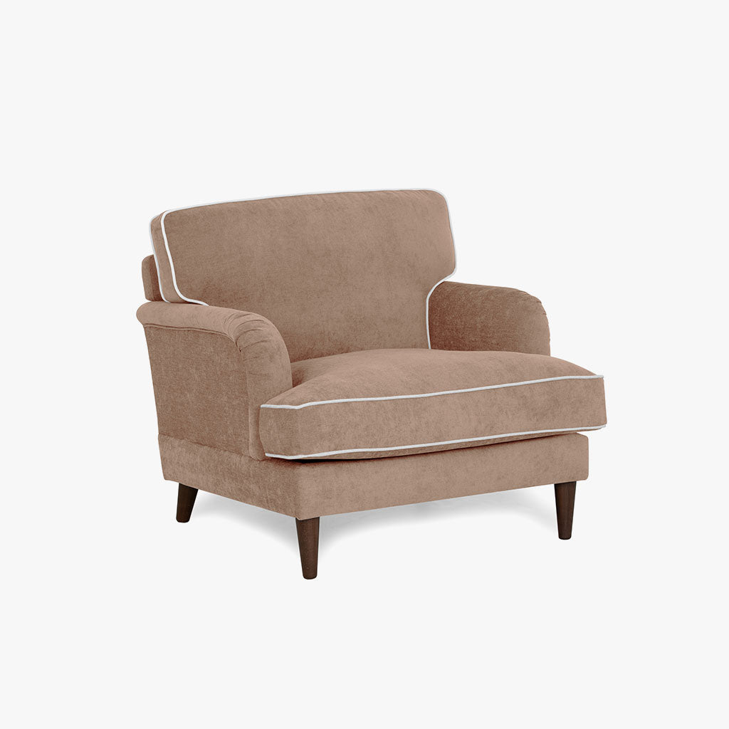 Sillón cómodo SPENCER color caramelo/beige