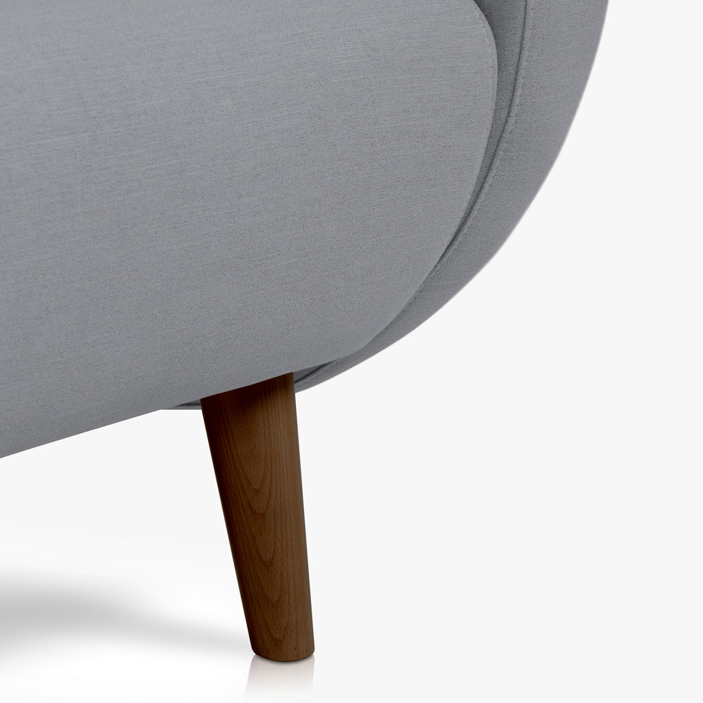 Fauteuil incurvé gris LIU