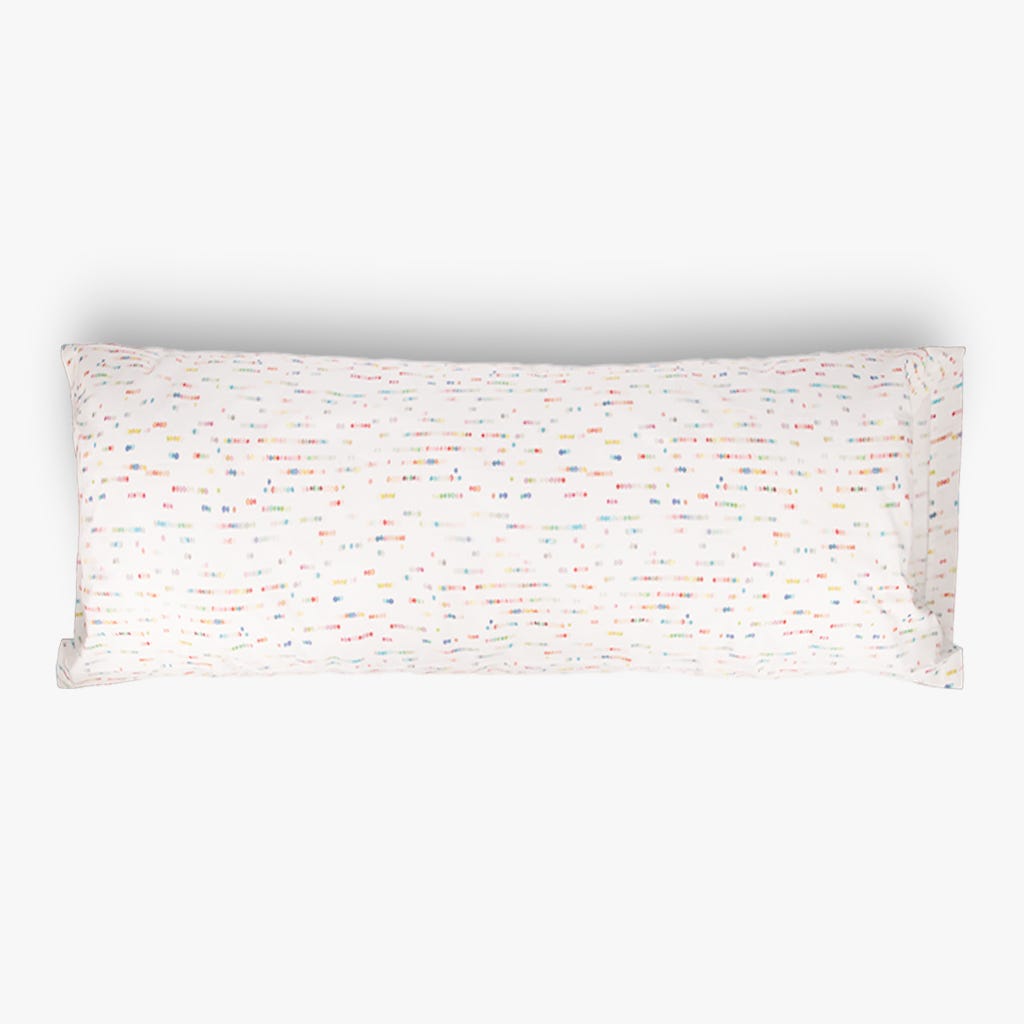 Fronha para Almofada de Dormir Branco e Multicolor 45x155 ZALEIA