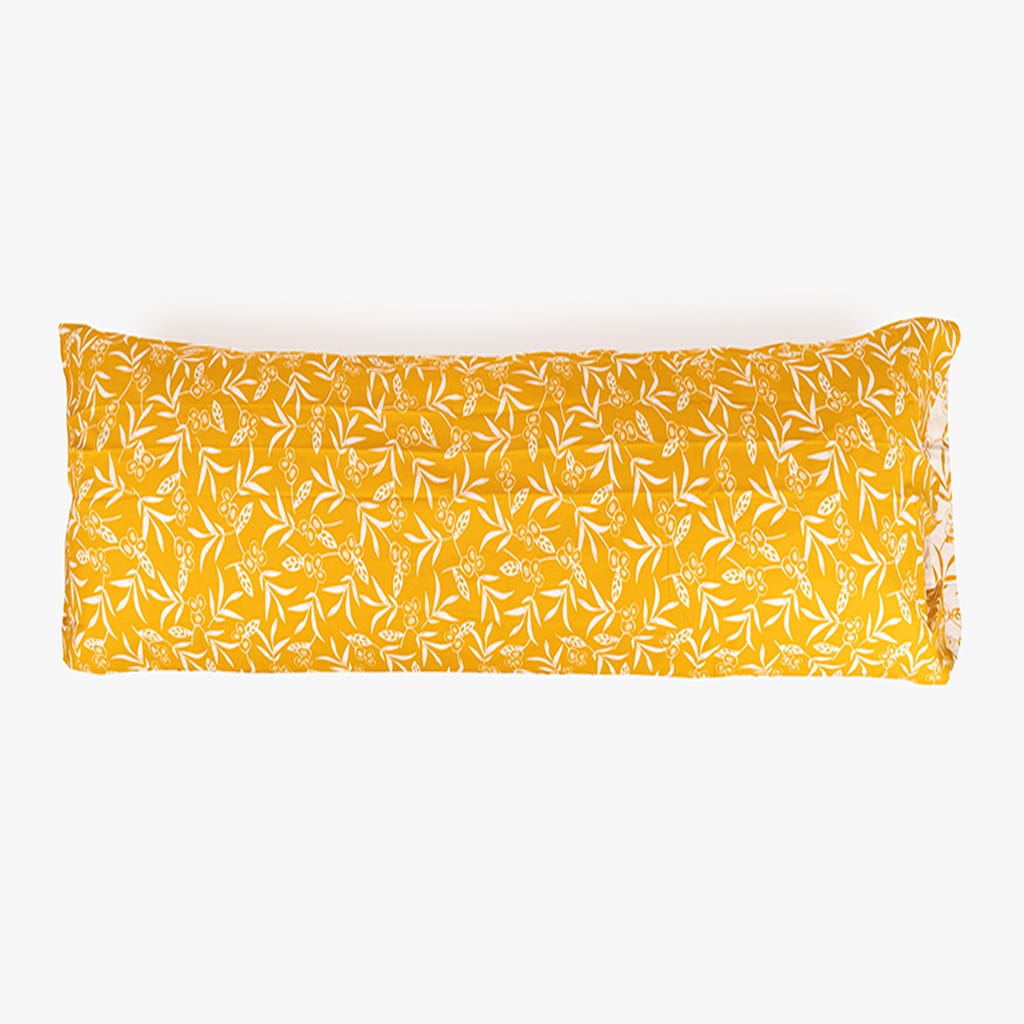 Fronha para Almofada de Dormir Flores Amarelo 45x155 BACKYARD