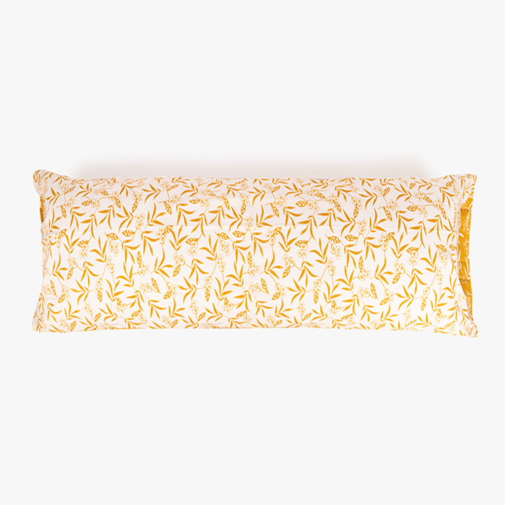 Fronha para Almofada de Dormir Flores Amarelo 45x100 BACKYARD