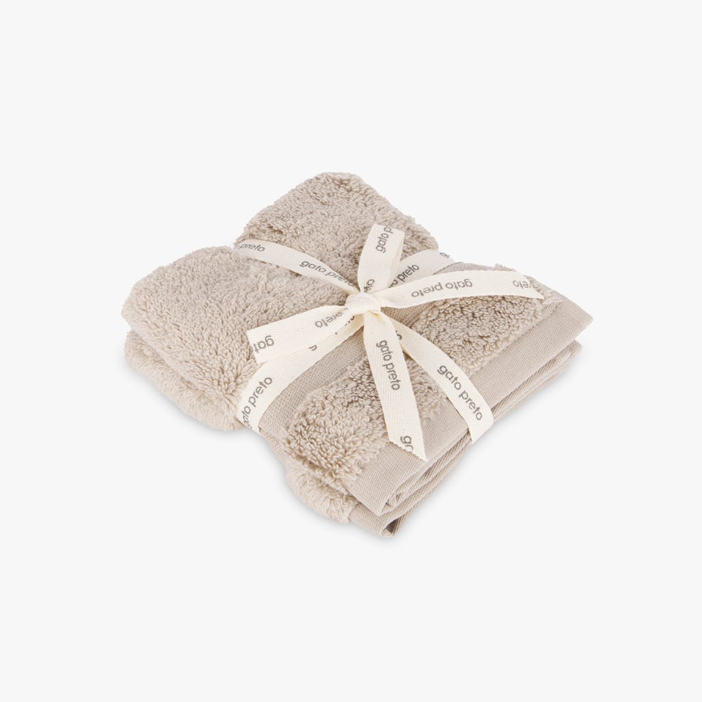 Conjunto de Toalhetes Algodão Bege FIVE STARS