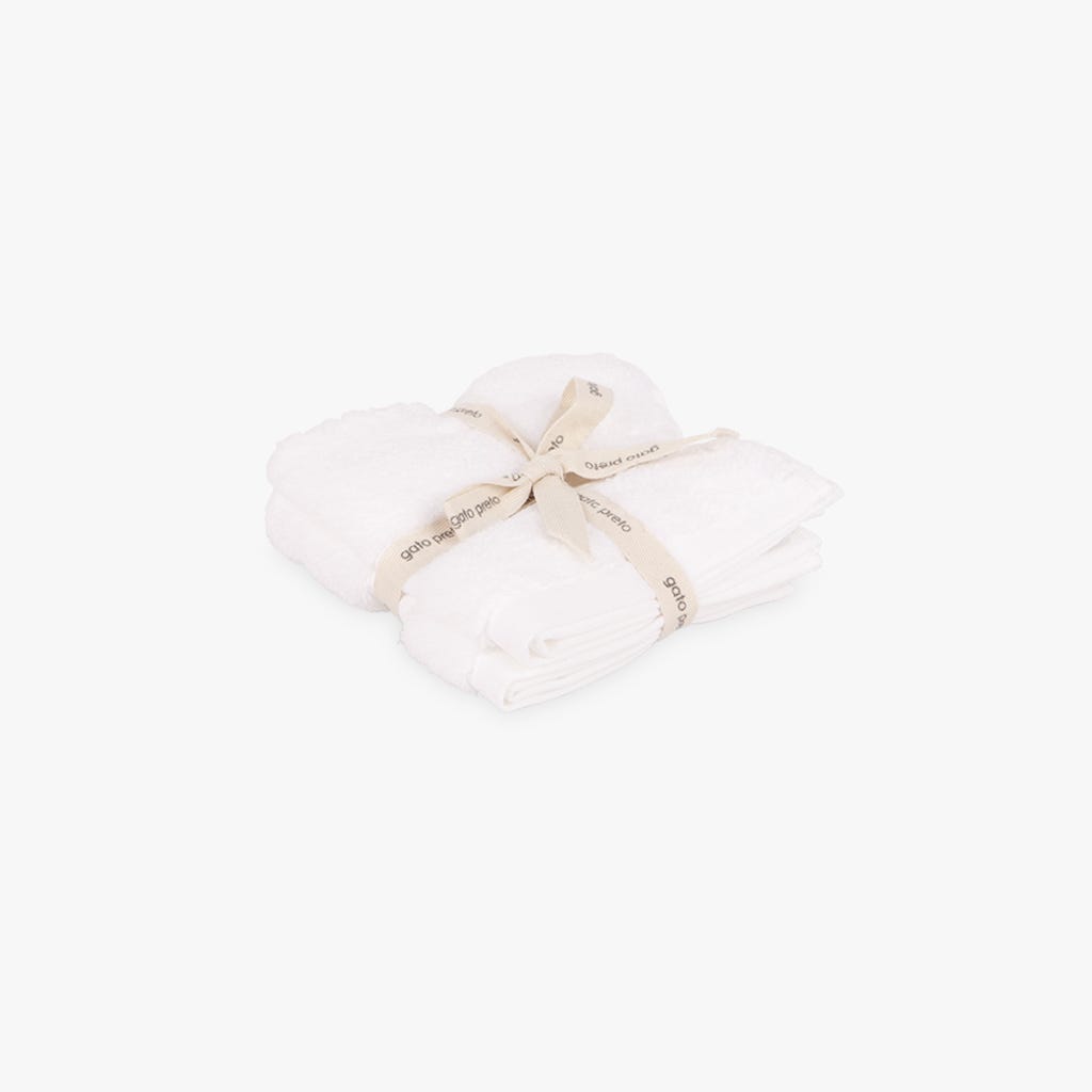 Conjunto de Toalhetes Algodão Branco FIVE STARS
