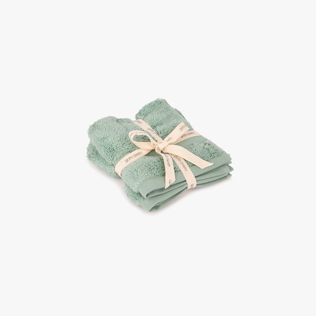 Conjunto de Toalhetes Algodão Verde Claro FIVE STARS