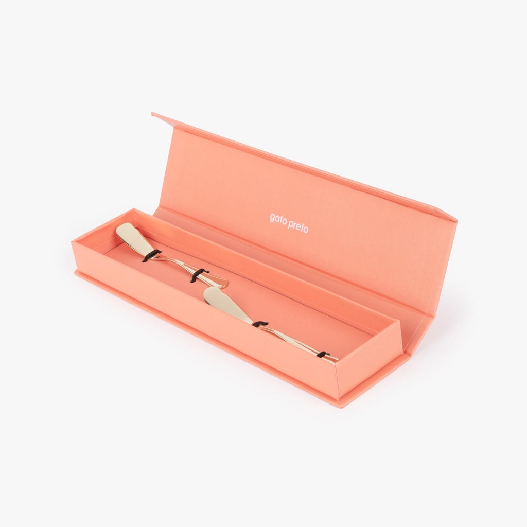 Conjunto 2 Espátulas em Aço Inox Dourado MARIE