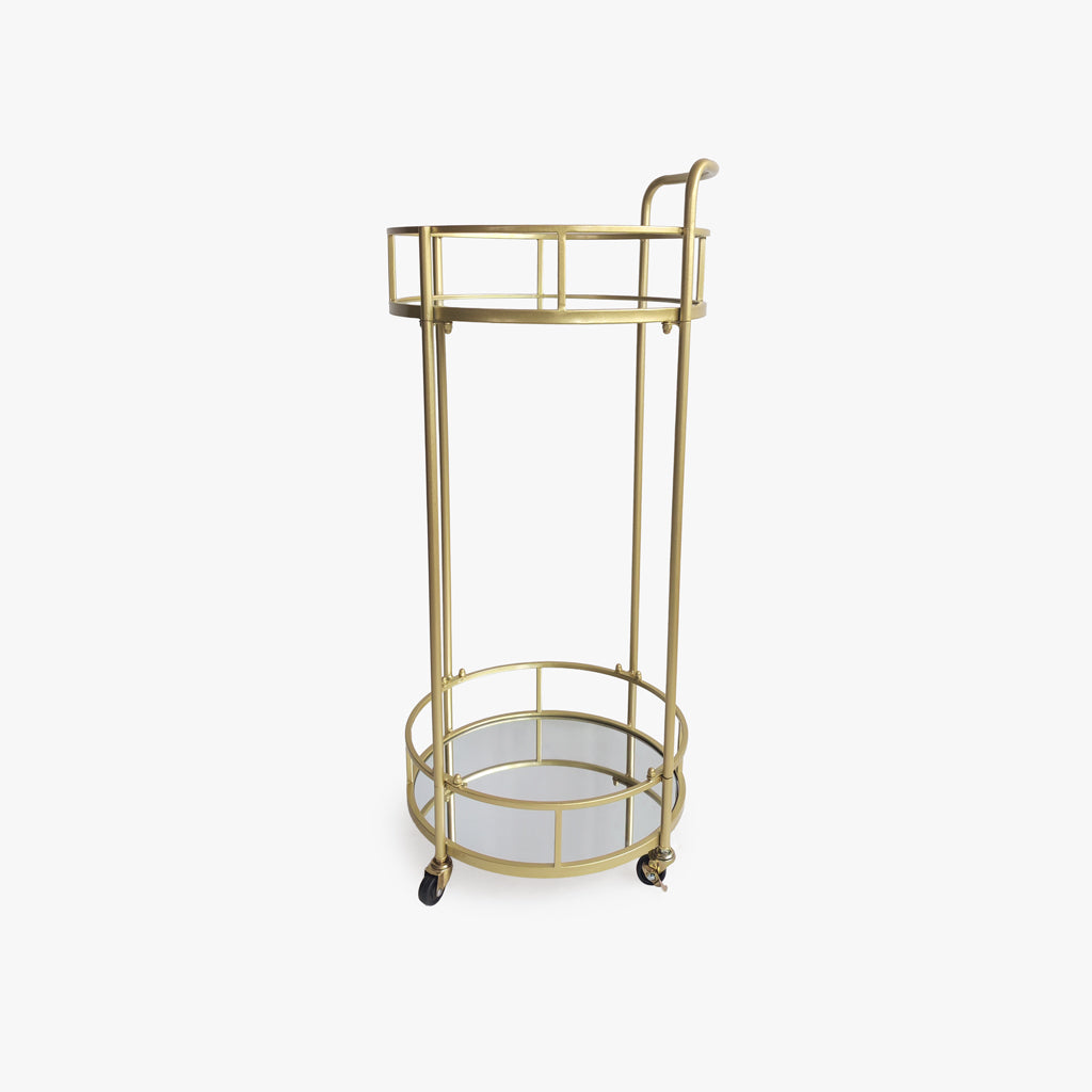 Chariot de support en métal doré pour bar ou salon de thé GIRONA