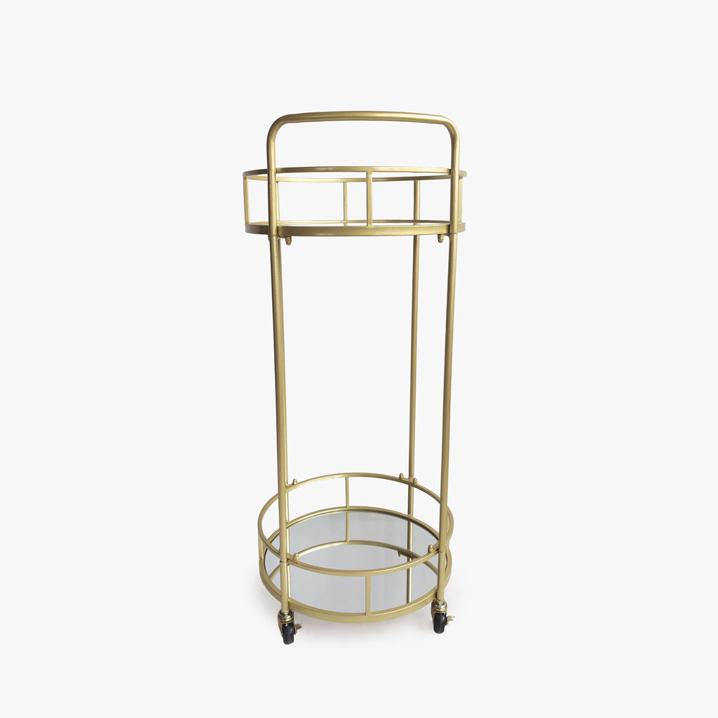 Chariot de support en métal doré pour bar ou salon de thé GIRONA