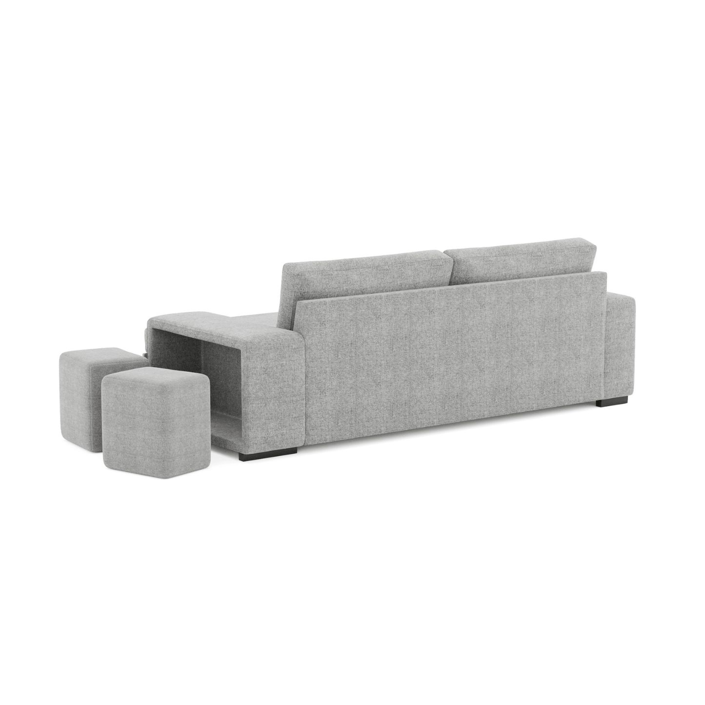 Sofá - Cama 3 Lugares + 2 Puffs - AveryS9903CSRG8211_C24