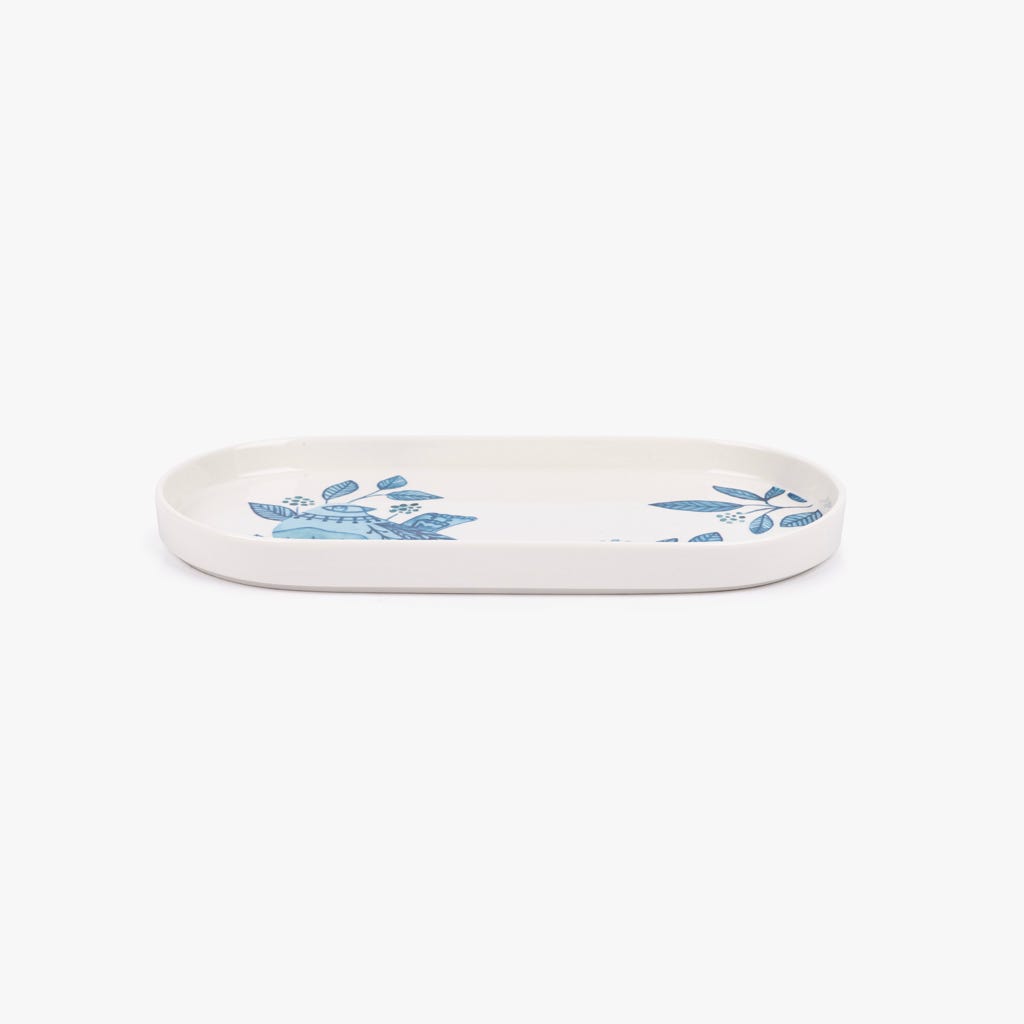 Bandeja oval BLUE BIRD