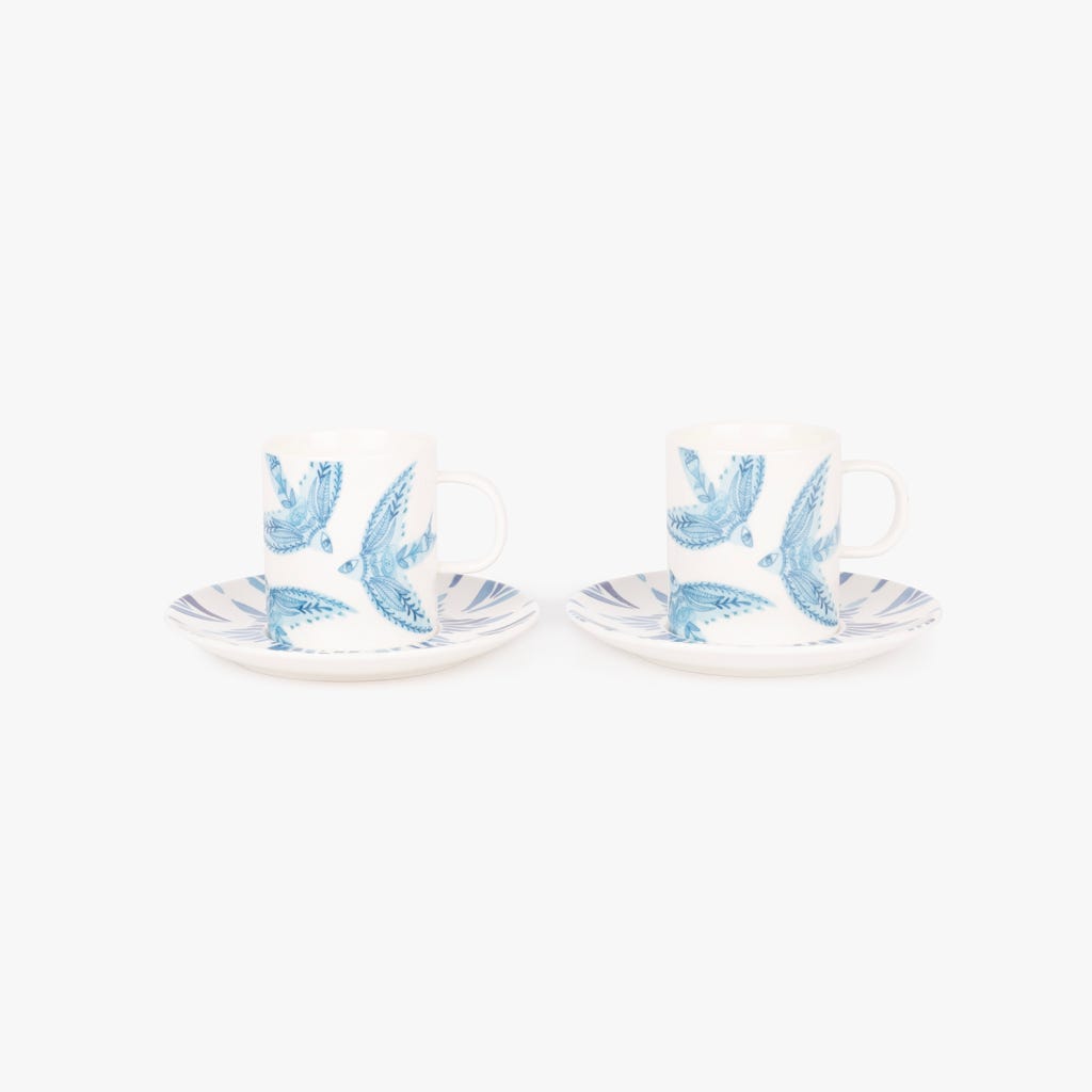 2 tazas de té BLUE BIRD
