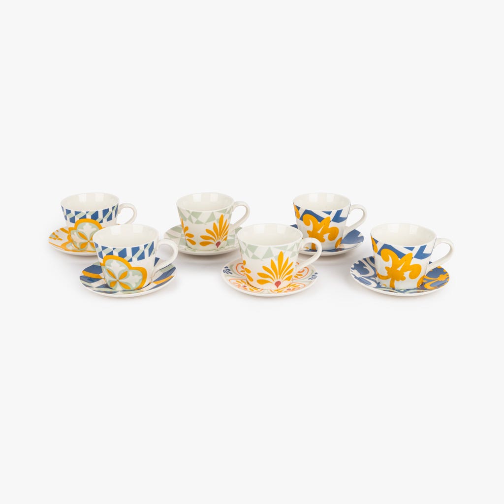 Conjunto de 6 Chávenas de Chá AZULEJO