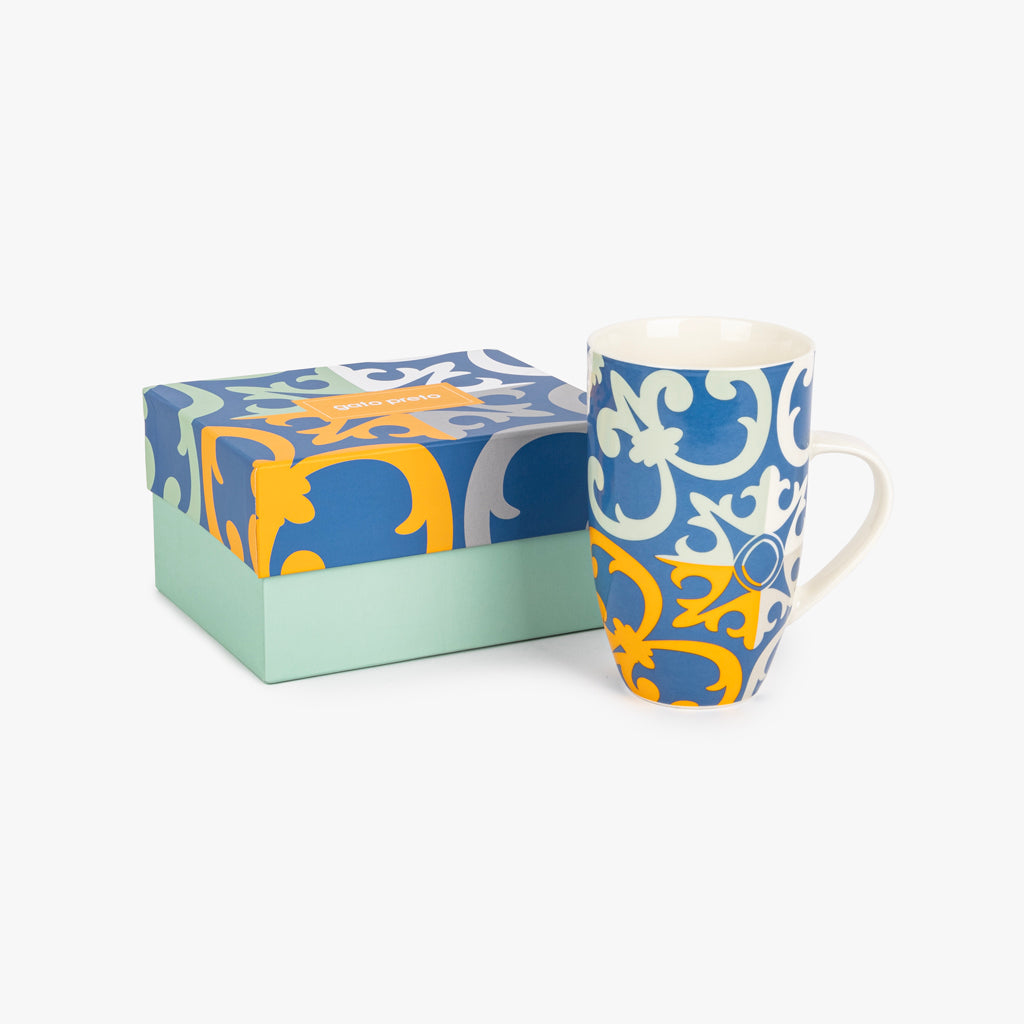 Taza azul 680ml AZULEJO