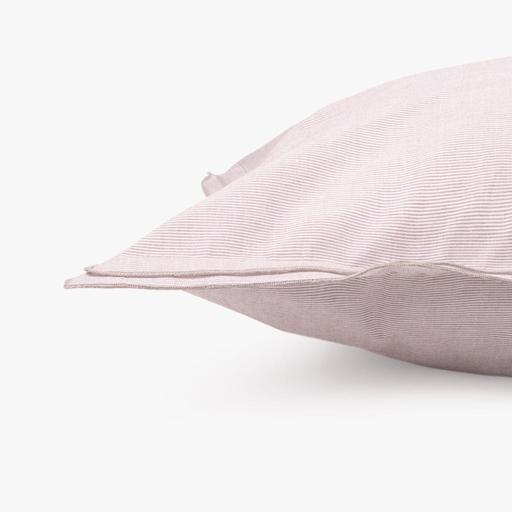 Funda de almohada a rayas beige de algodón 50x65xm GRÀCIA