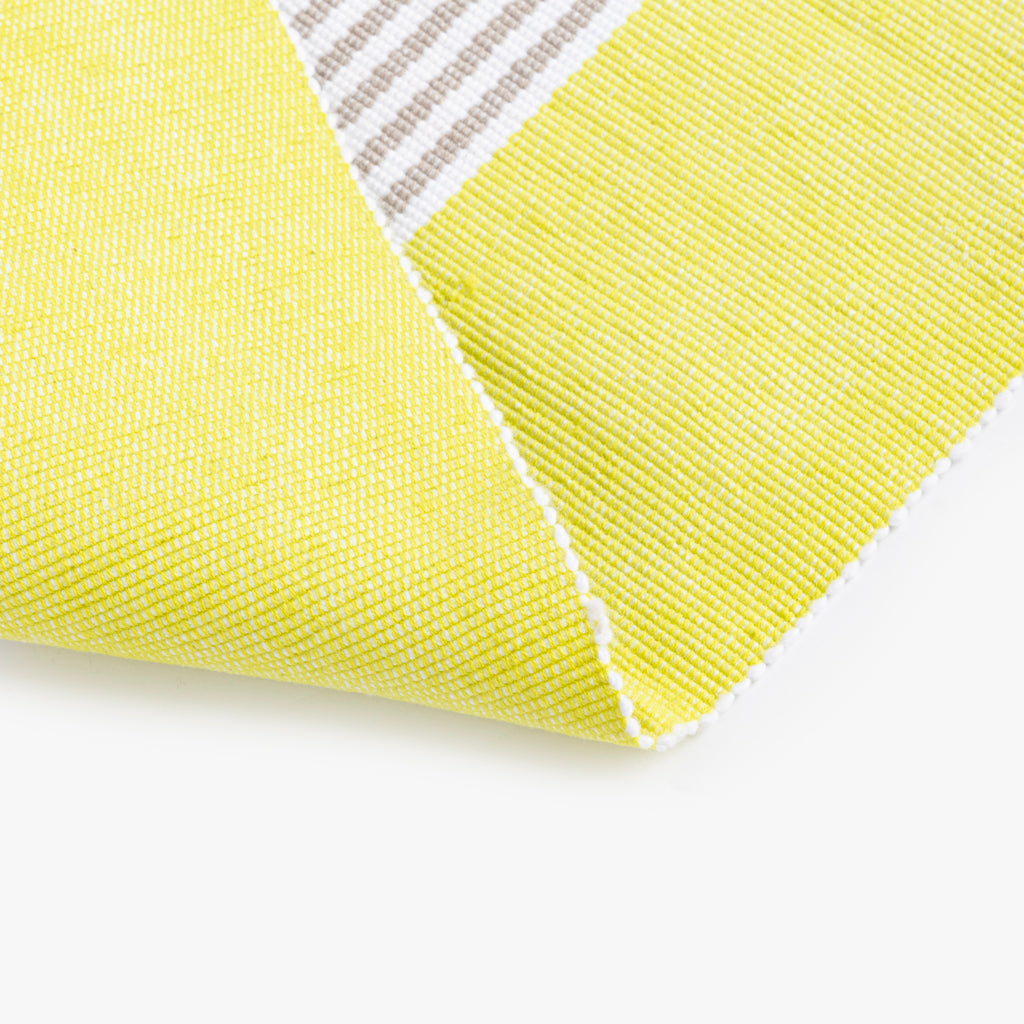 Individual de Algodão Riscas Amarelo e Bege 30x50 KERALA